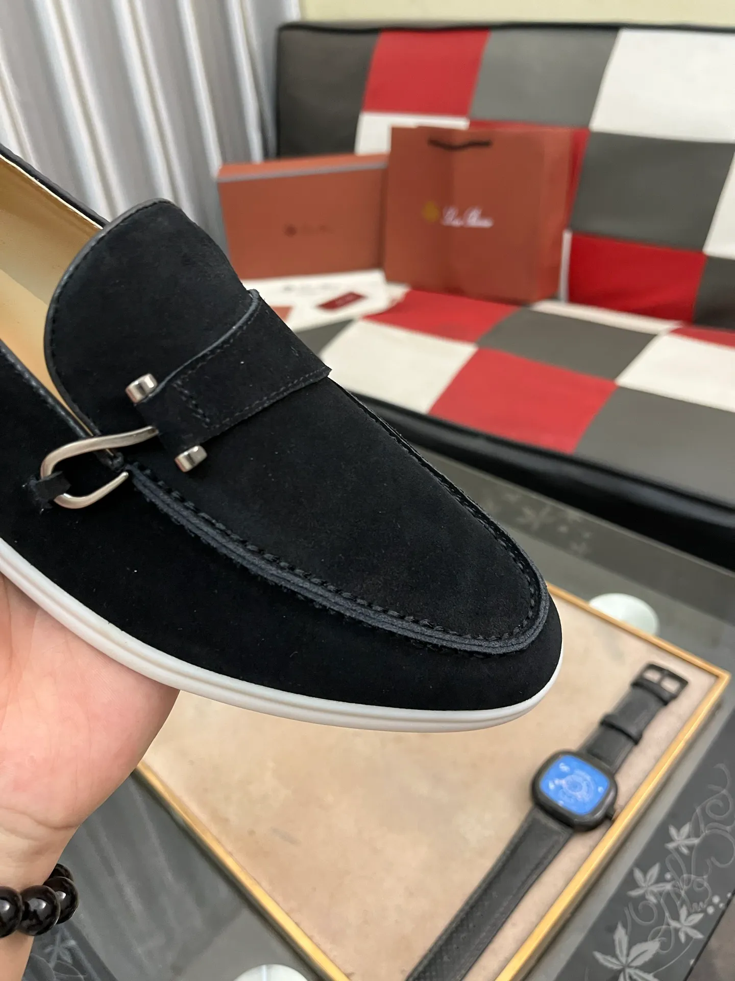 Men's Men's Shoes💰420⌚️⌚️【Loro Piana】LP couple's casual sneakers. Simple and fashionable, the upper is made of cow suede and leather. Sheepskin feet. Custom rubber sole. Size: Female 35-42 (35, 41, 42, 43 customized are non-refundable) Male 38-46 (45, 46 customized)